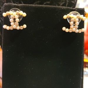 CHANEL Jewelry - Chanel gold tone and pearl CC logo studs CHANEL Jewelry - Chanel gold tone and pearl CC logo studs